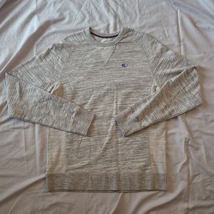 Mens Champion Crewneck Sweatshirt, Gray, Size SMALL